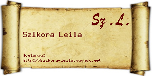 Szikora Leila névjegykártya